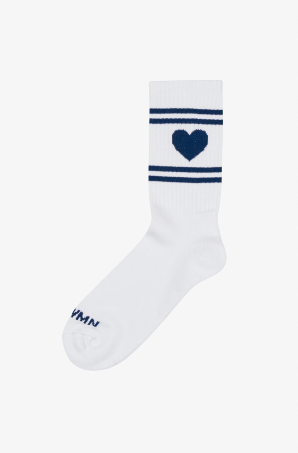 Heart Logo Crew Socks white/navy | SPRWMN | MARKET