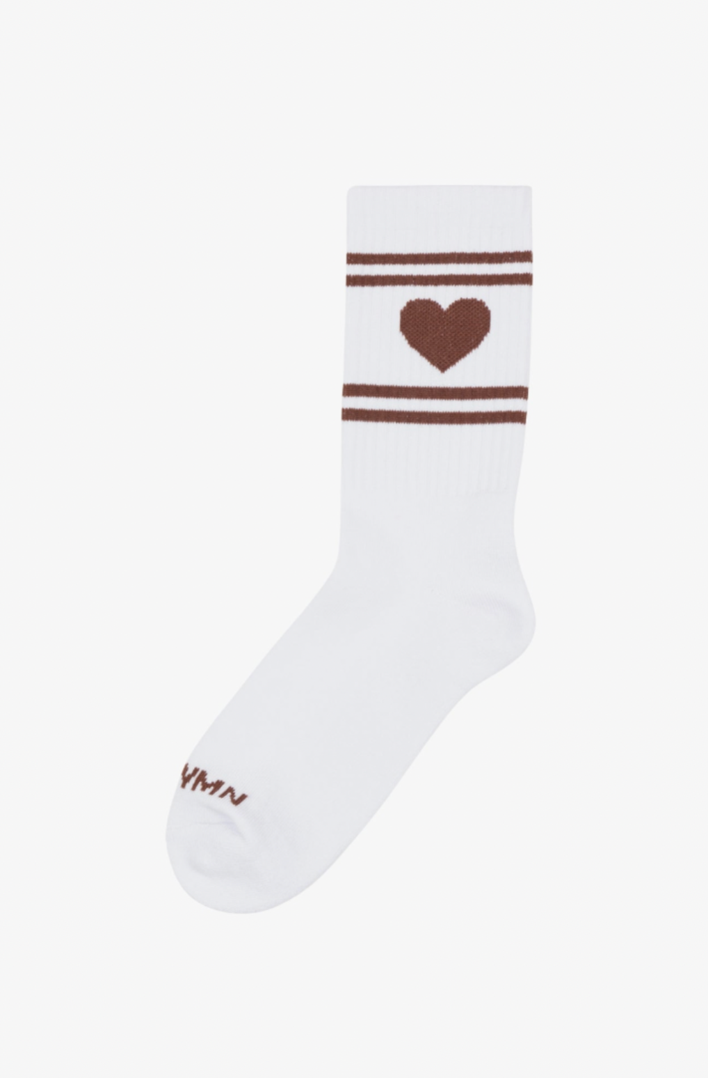 Heart Logo Crew Socks white/americano | SPRWMN | MARKET