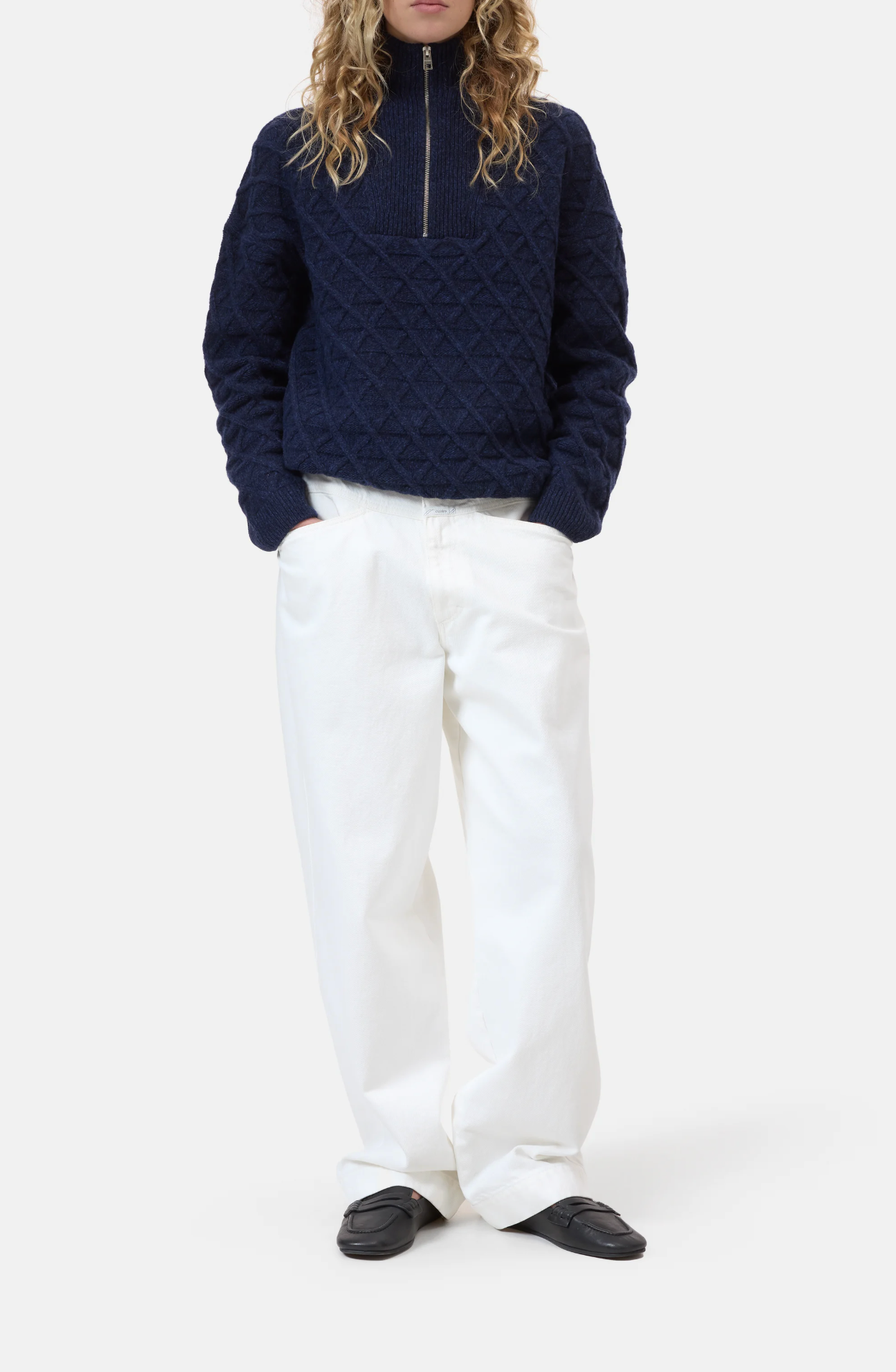 Troyer 1/2 zip navy | Closed | MARKET