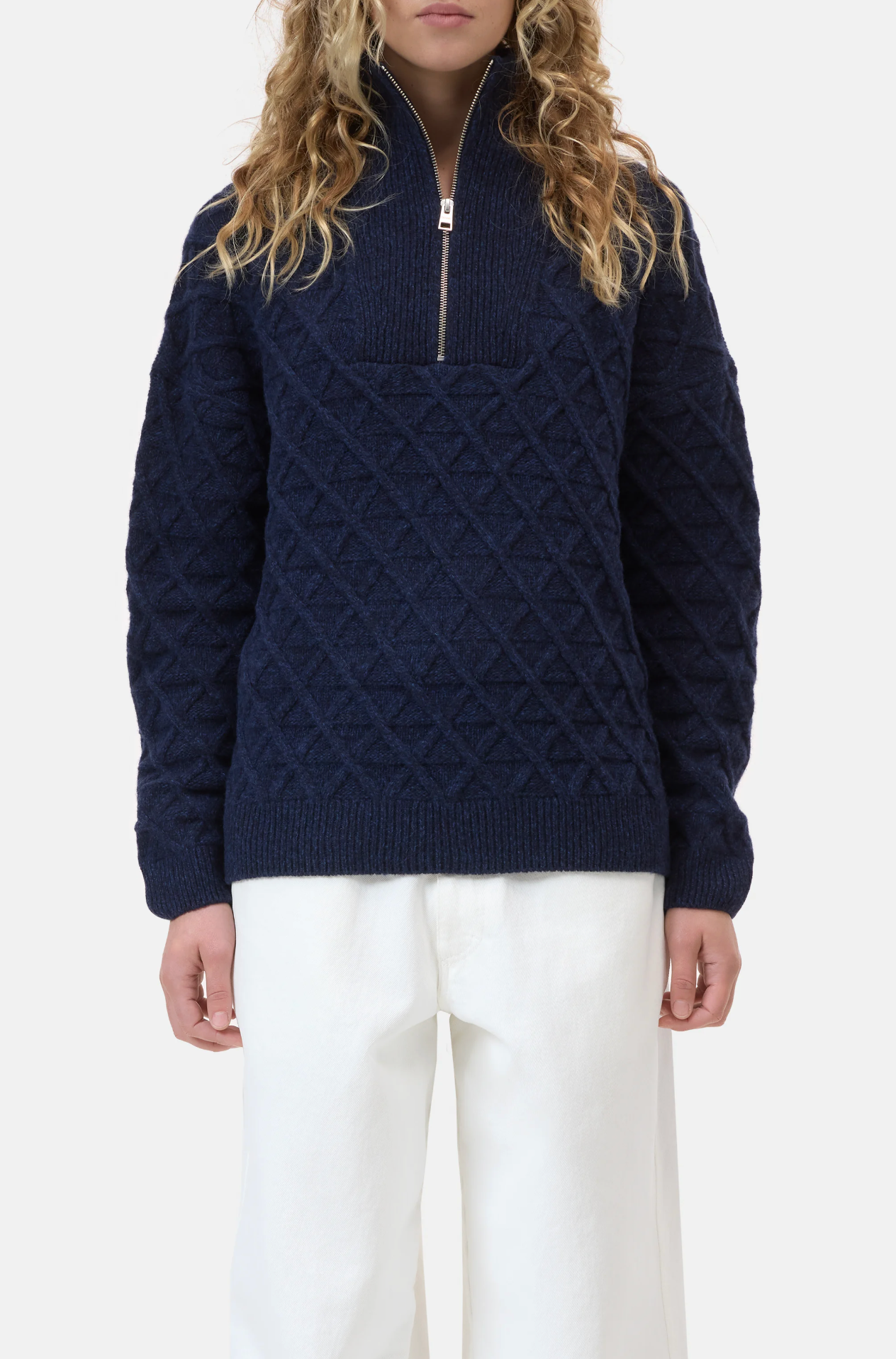 Troyer 1/2 zip navy | Closed | MARKET