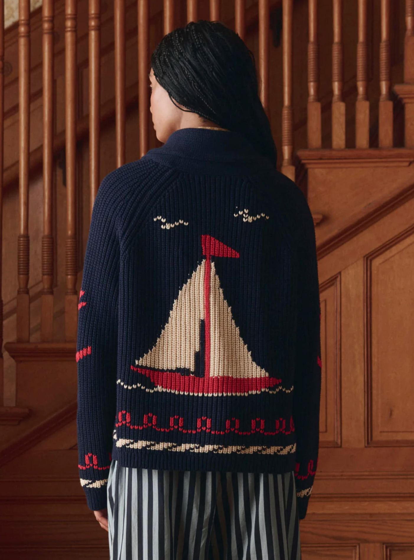 Lodge cardi navy sailbotas | The Great | MARKET
