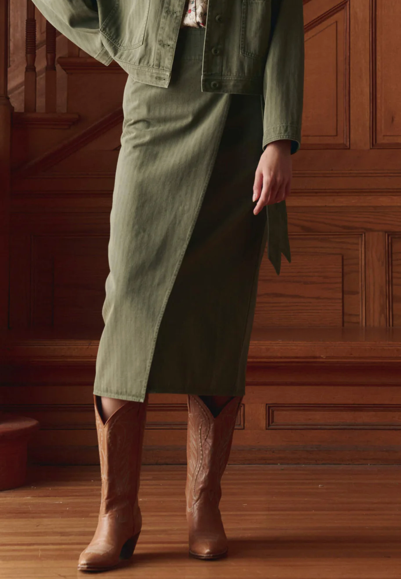 Wrap skirt army | The Great | MARKET