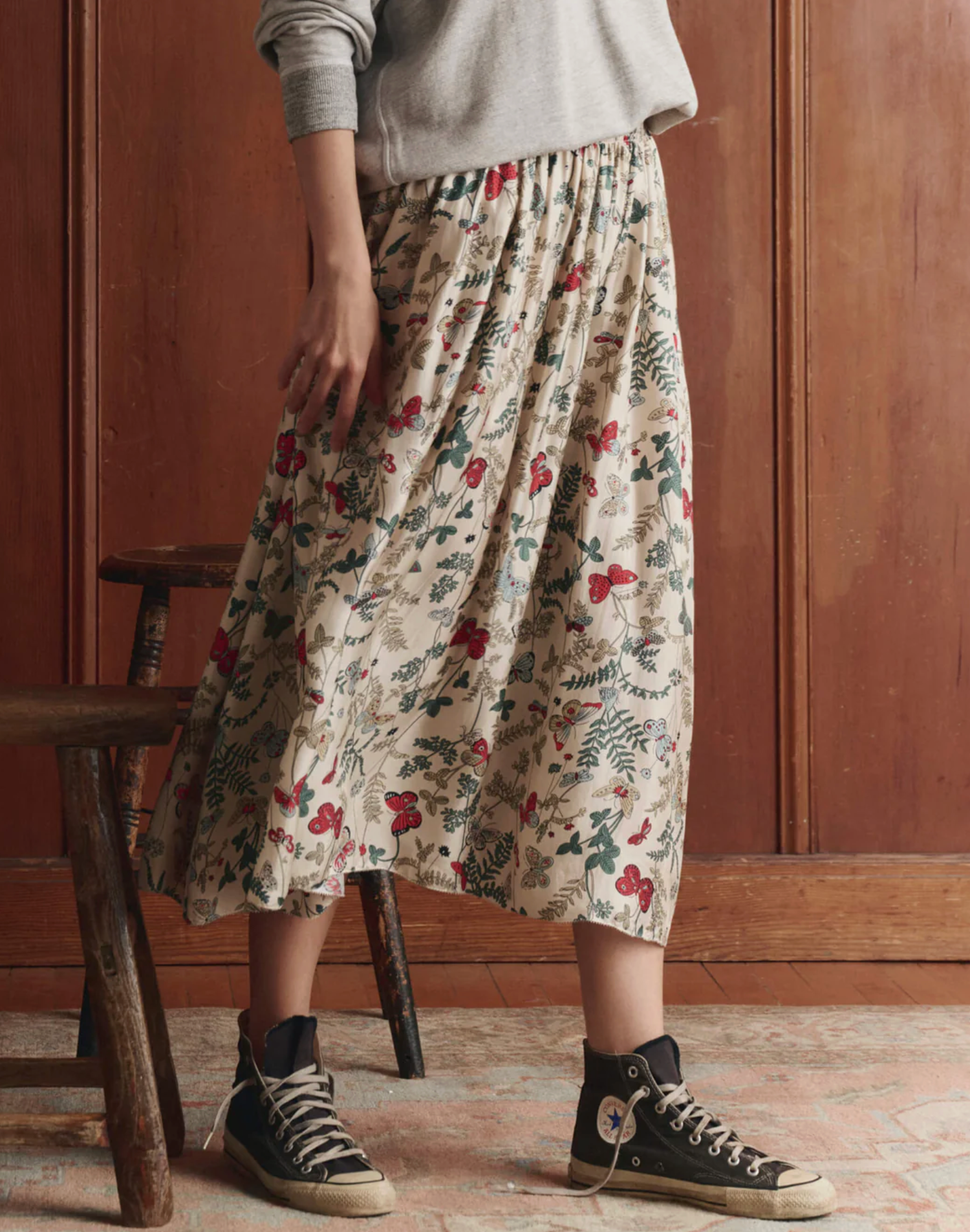 Canary skirt butterfly print | The Great | MARKET