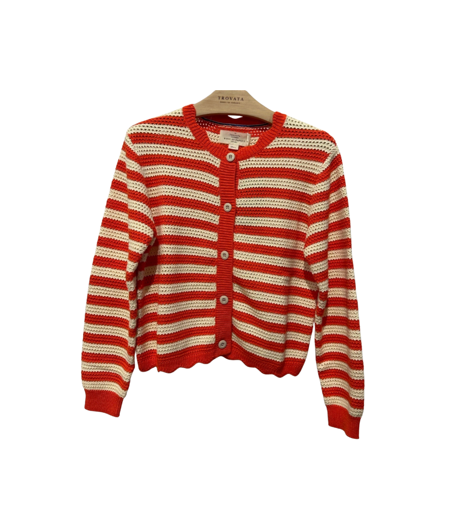 Vento Cardigan red stripe | Trovata | MARKET