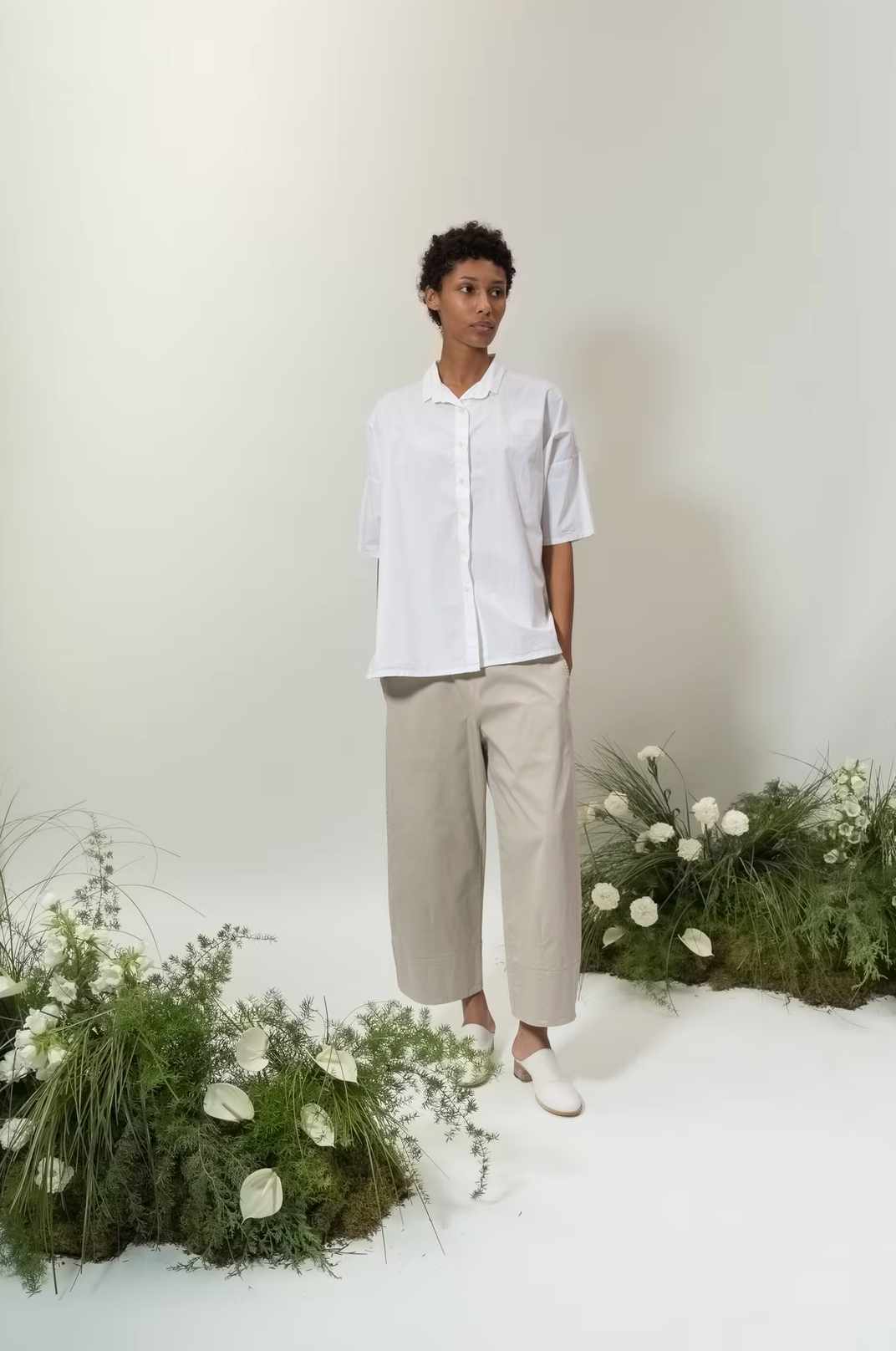 Wide leg pull -on sand | Aequamente | MARKET