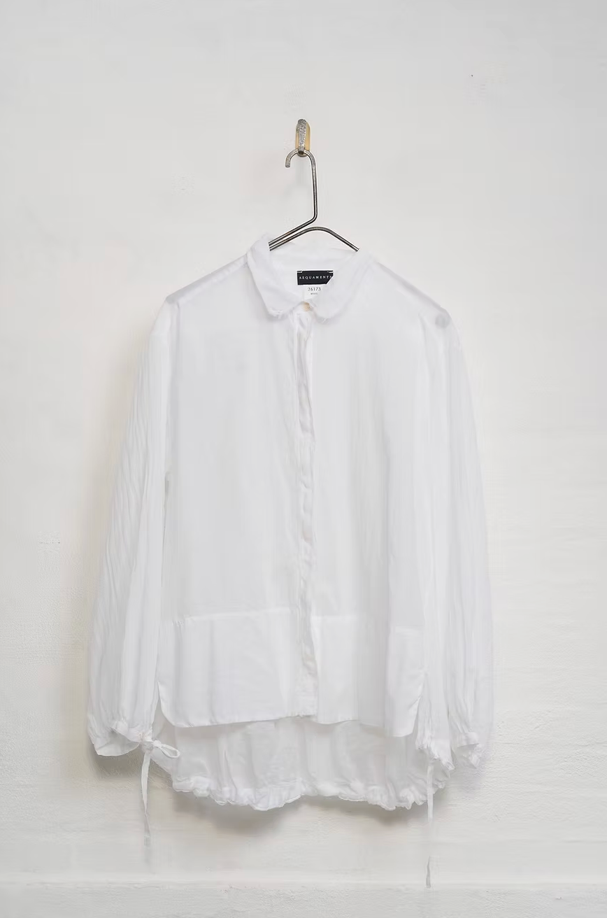 L/S voile shirt white | Aequamente | MARKET