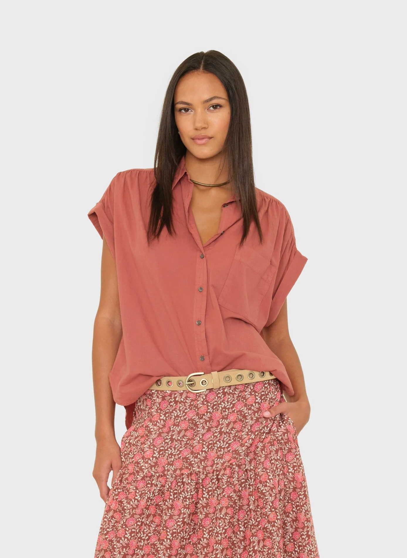 Lexi shirt cinnabar | Xirena | MARKET