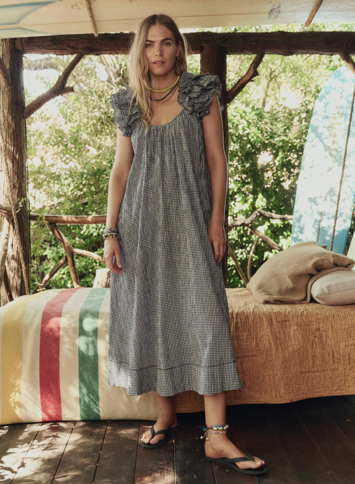 ruffle coverup gingham | The Great | MARKET