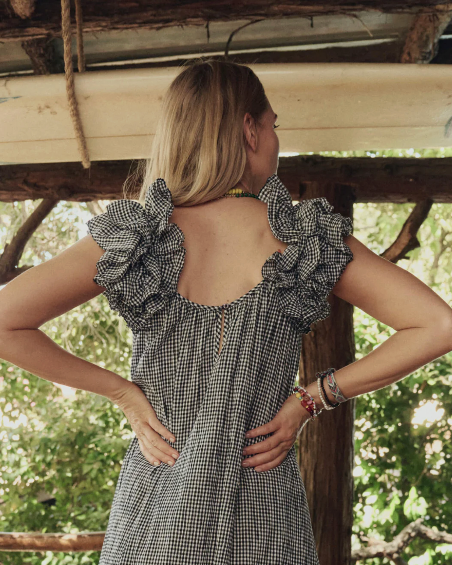 ruffle coverup gingham | The Great | MARKET
