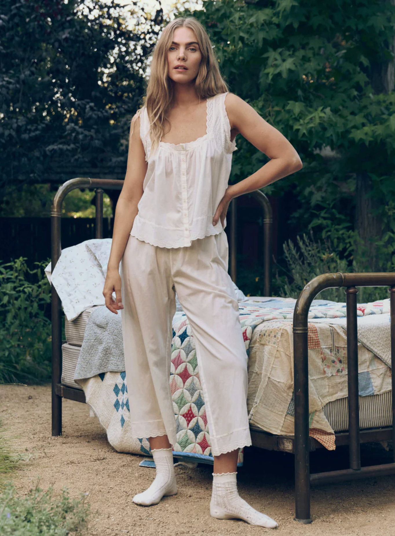 Eyelet tank white | The Great | MARKET