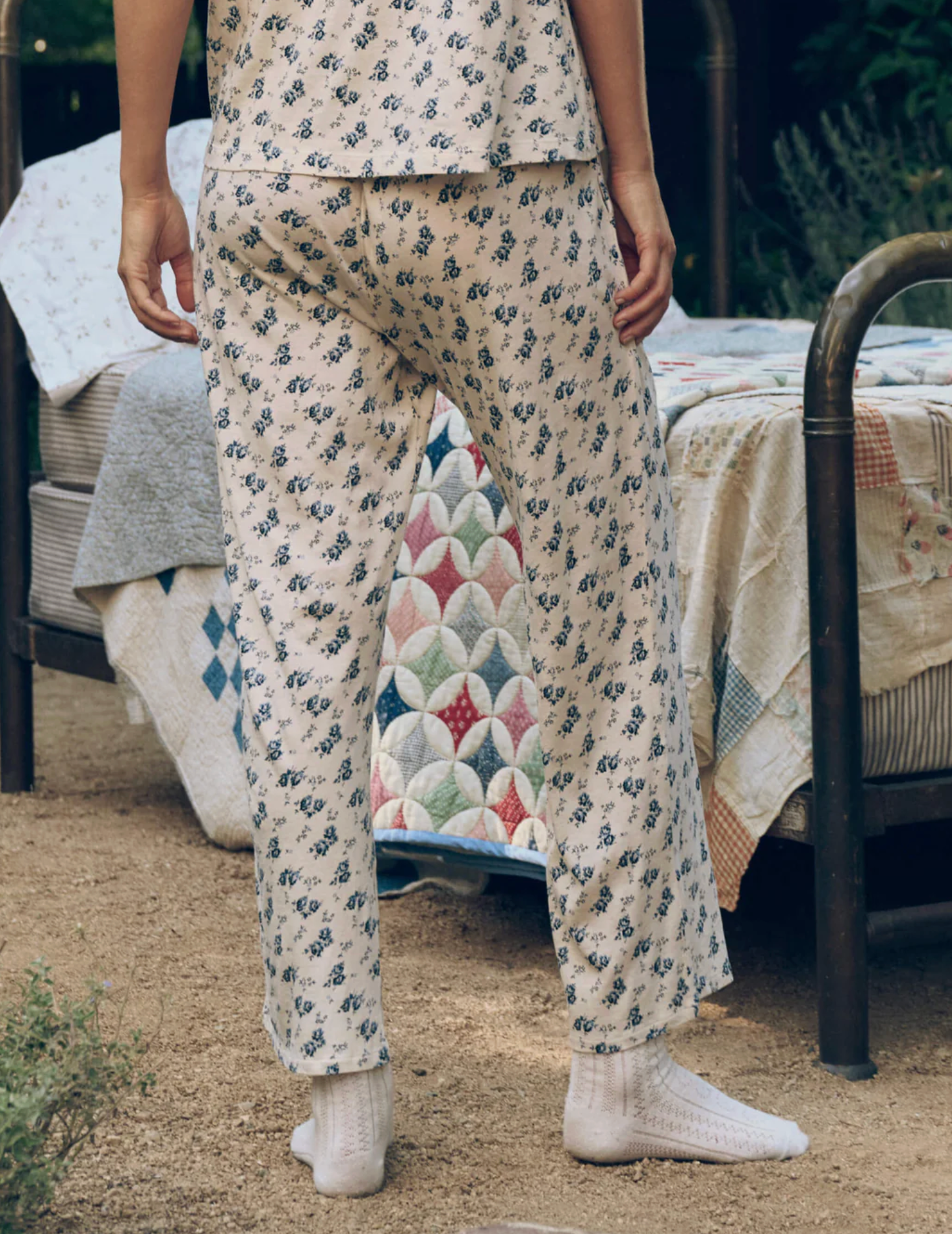 jersey easy sleep pant indigo rose |The Great | MARKET