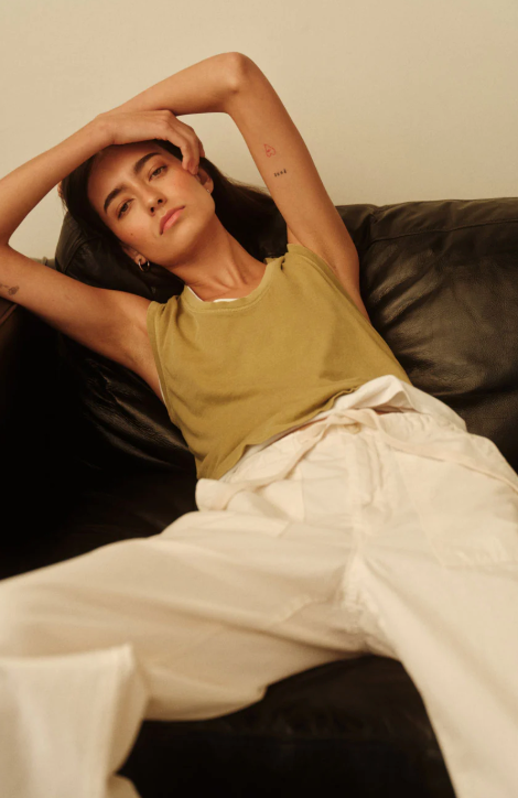 Easy drawstring slouch crop | Amo | MARKET