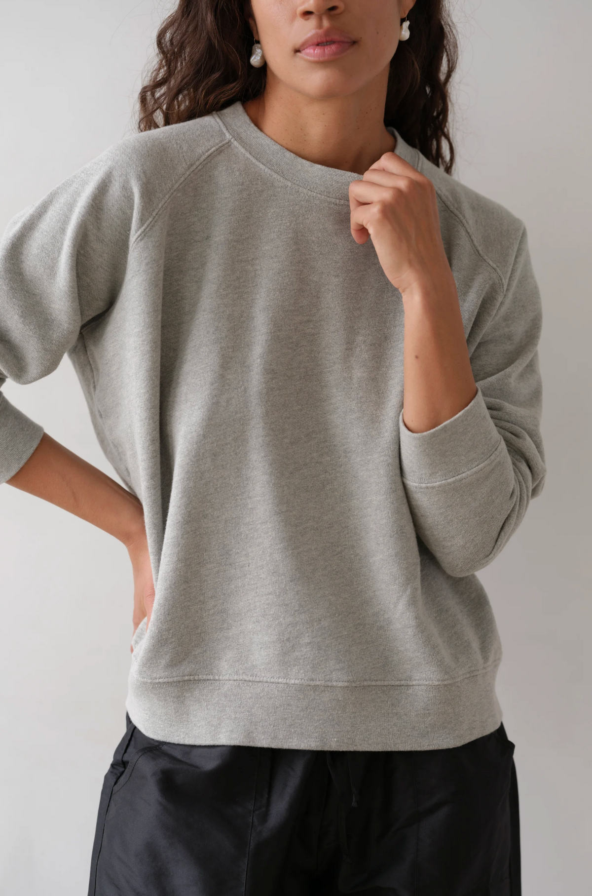 Eco terry crewneck h grey | Donni | MARKET