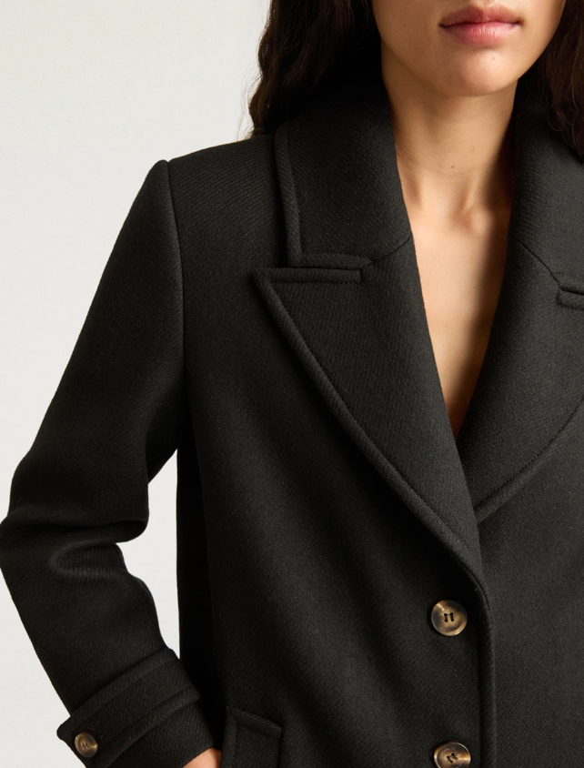 Erik coat black | Momoni | MARKET