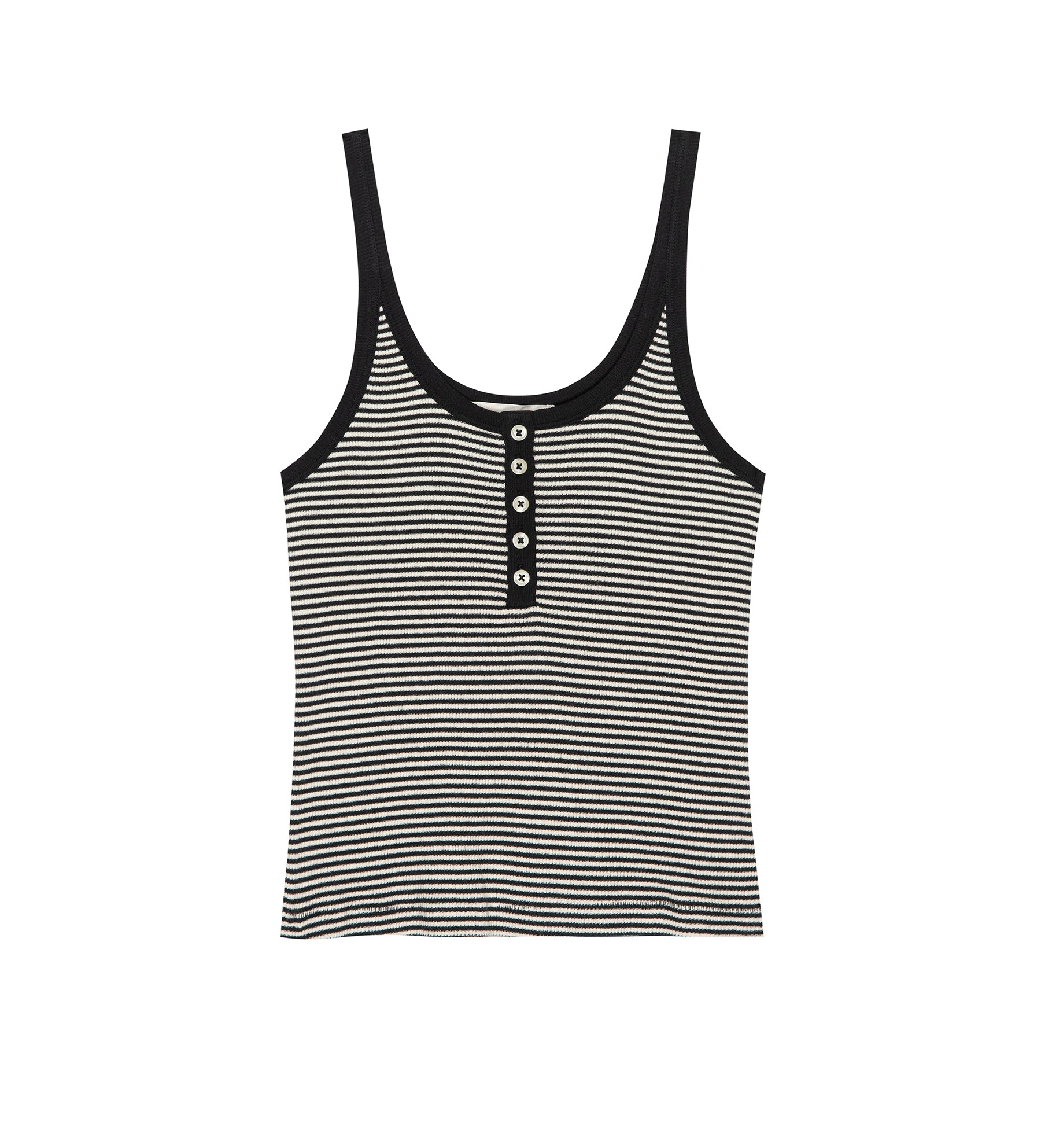 The Henley Slim Tank Black stripe | The Great | MARKET