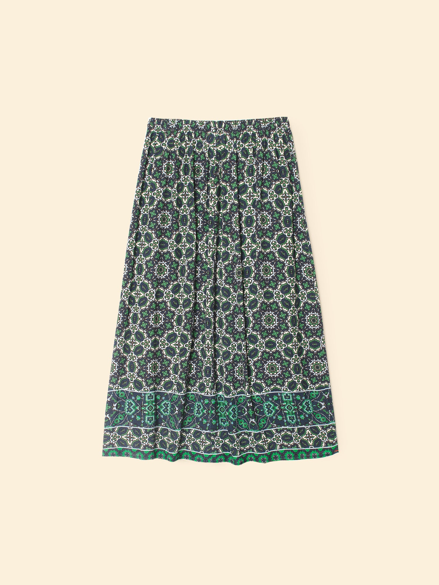 Yana tile print skirt navy | Xirena | MARKET