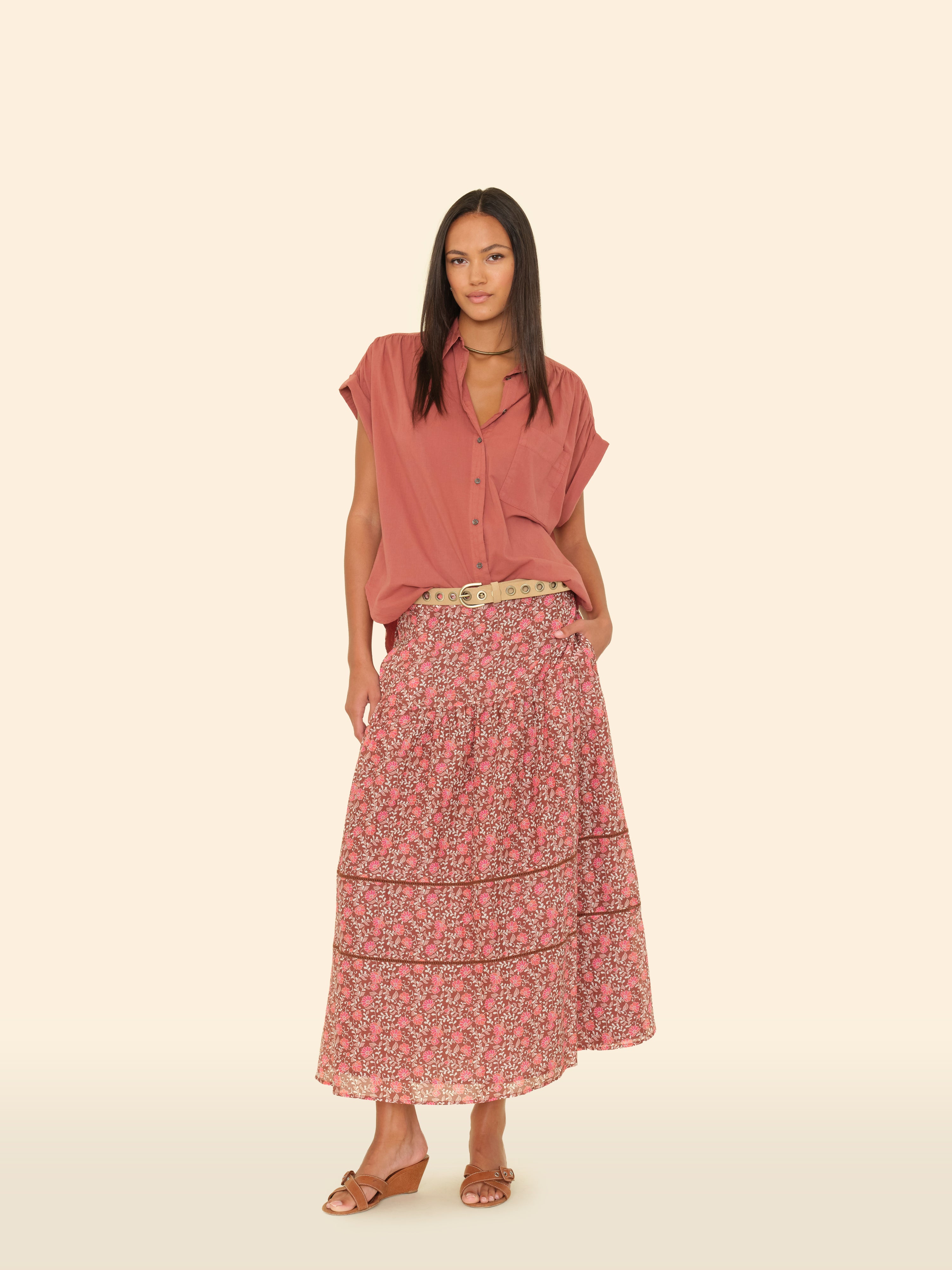 Agatha skirt sienna petal | Xirena | MARKET