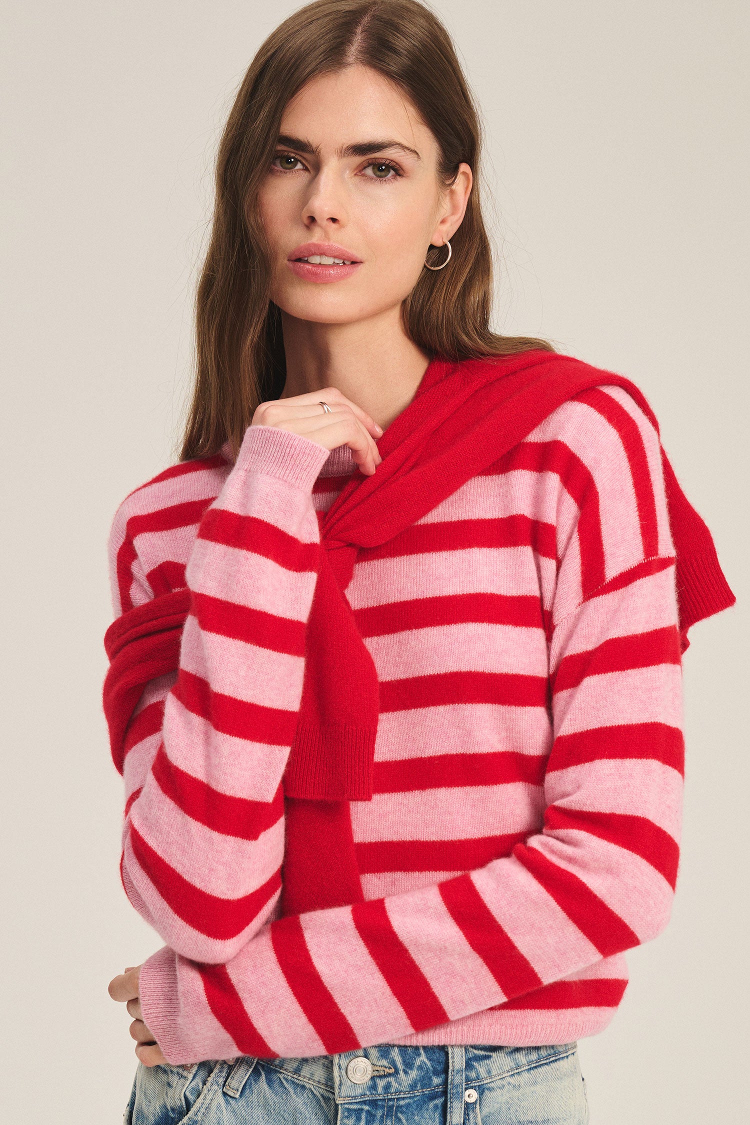 Agnes sweater in candy stripe | Velvet | MARKET