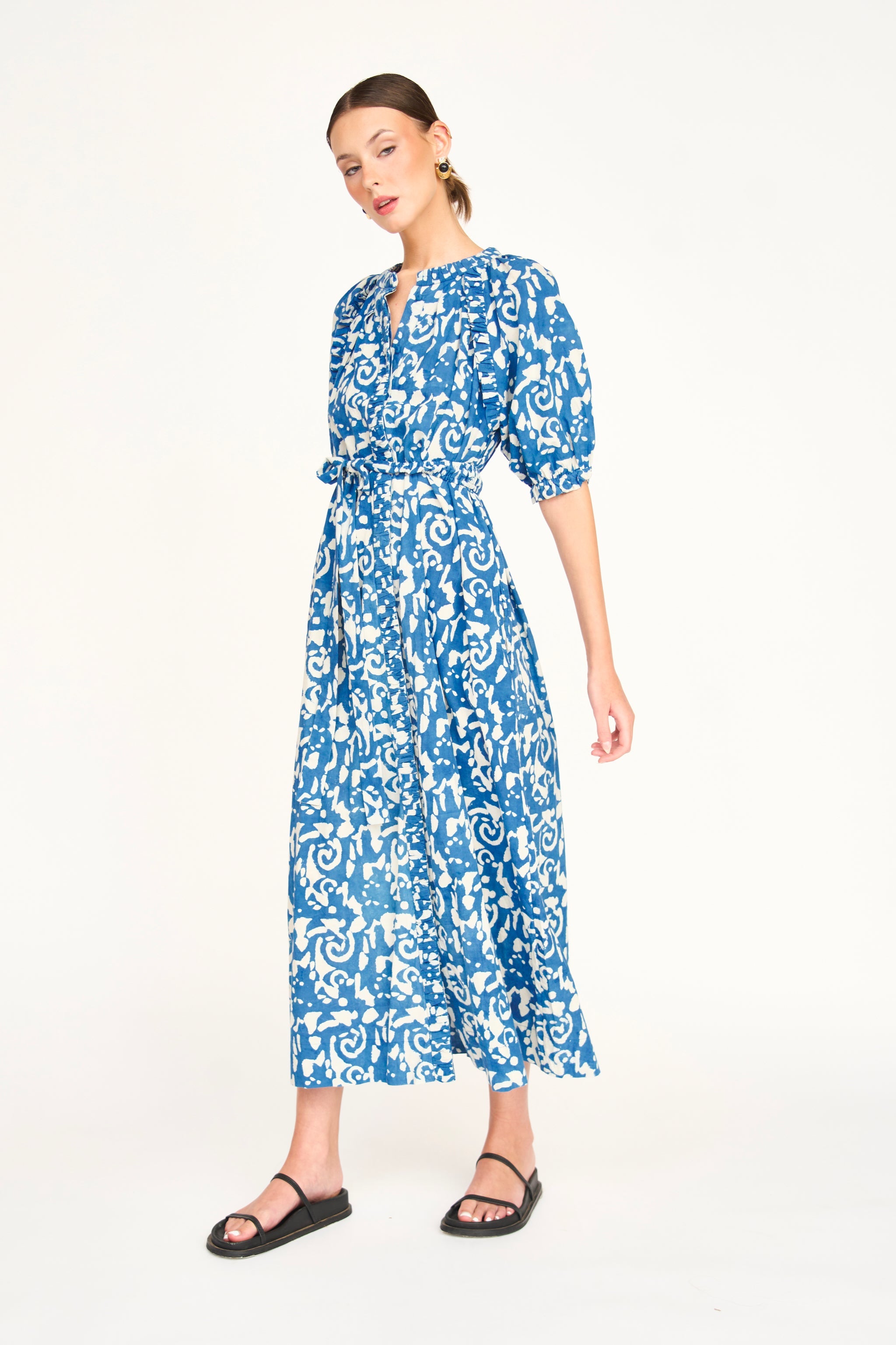 Somerset Dress in Indigo Heka | Mirth | Market
