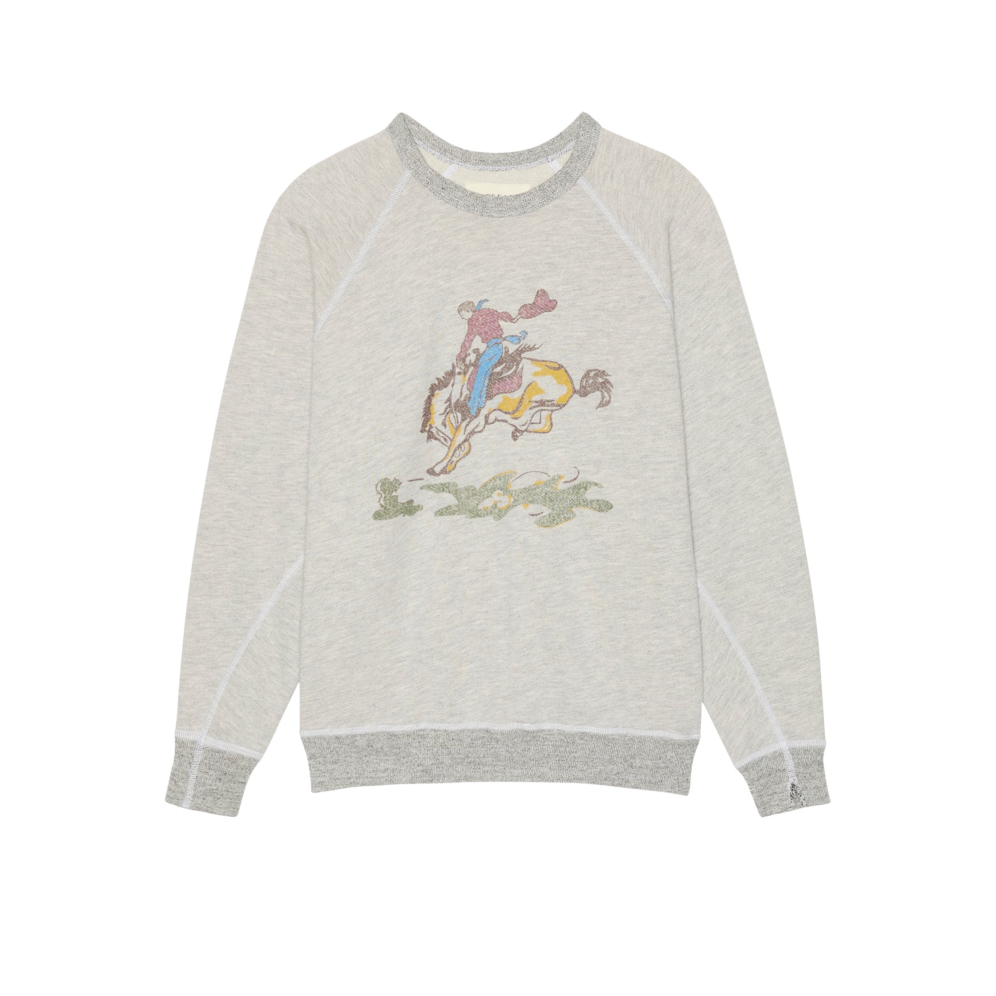 College sweatshirt rider graphic grey | The Great | MARKET