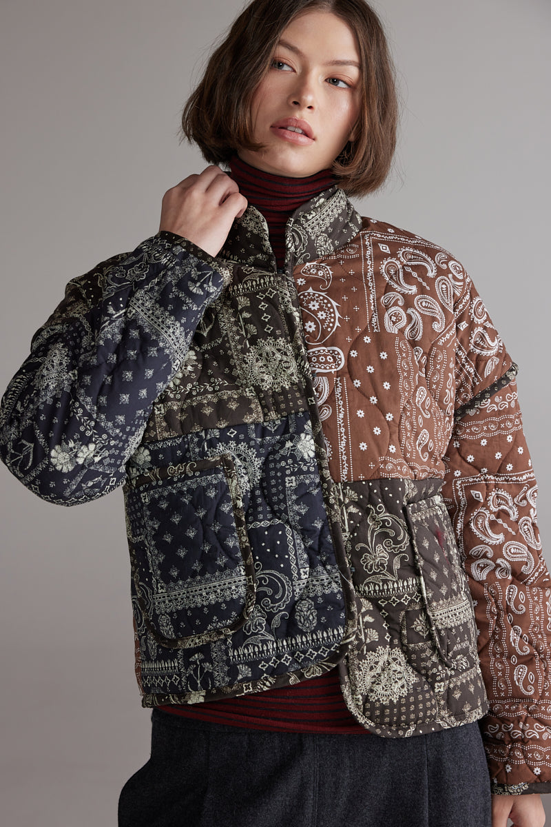 Cotton Patched Quilt Jacket