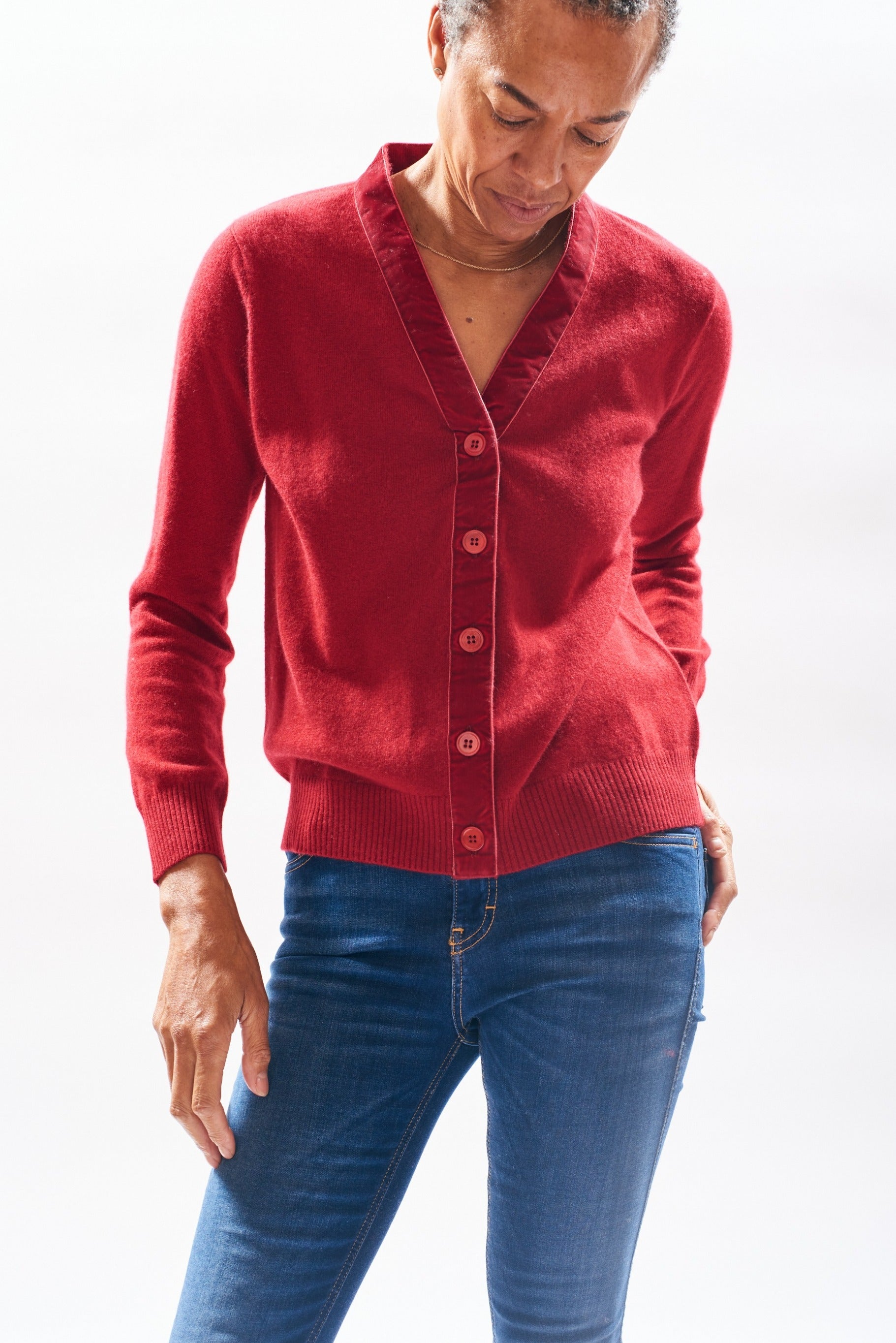 Velvet Little Cardigan for fit image only