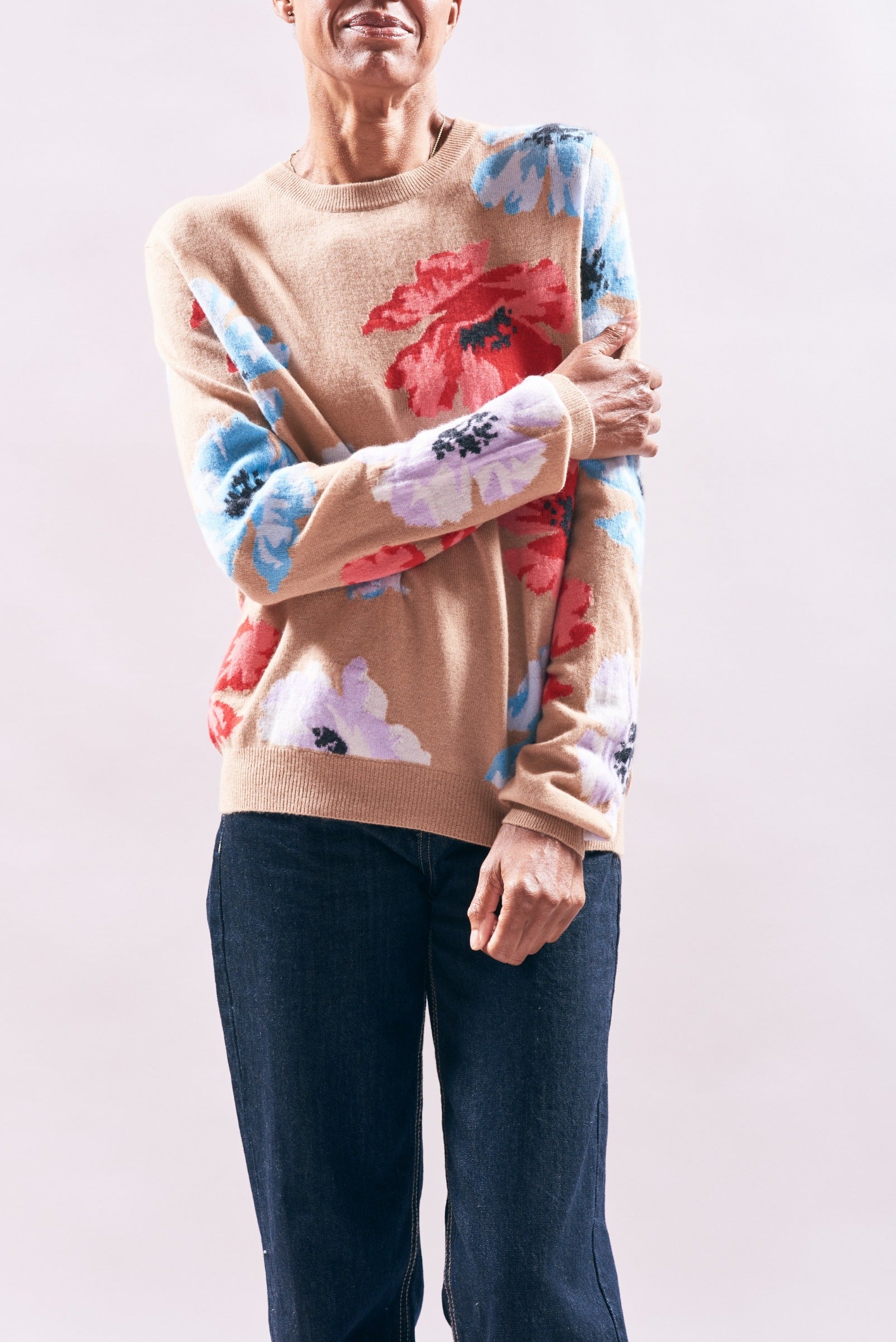 Floral Pop Crew hazelnut | Jumper | MARKET