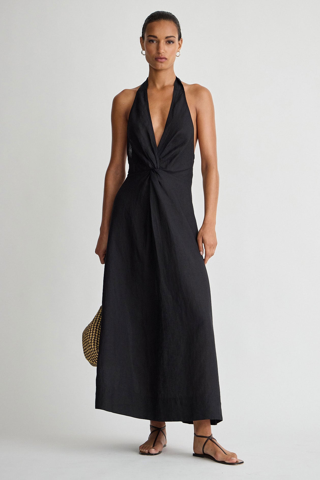 Salome halter maxi black | Apiece Apart | MARKET