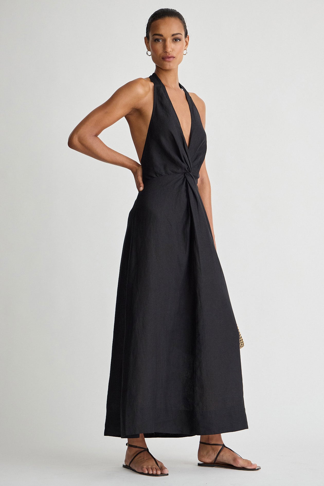 Salome halter maxi black | Apiece Apart | MARKET