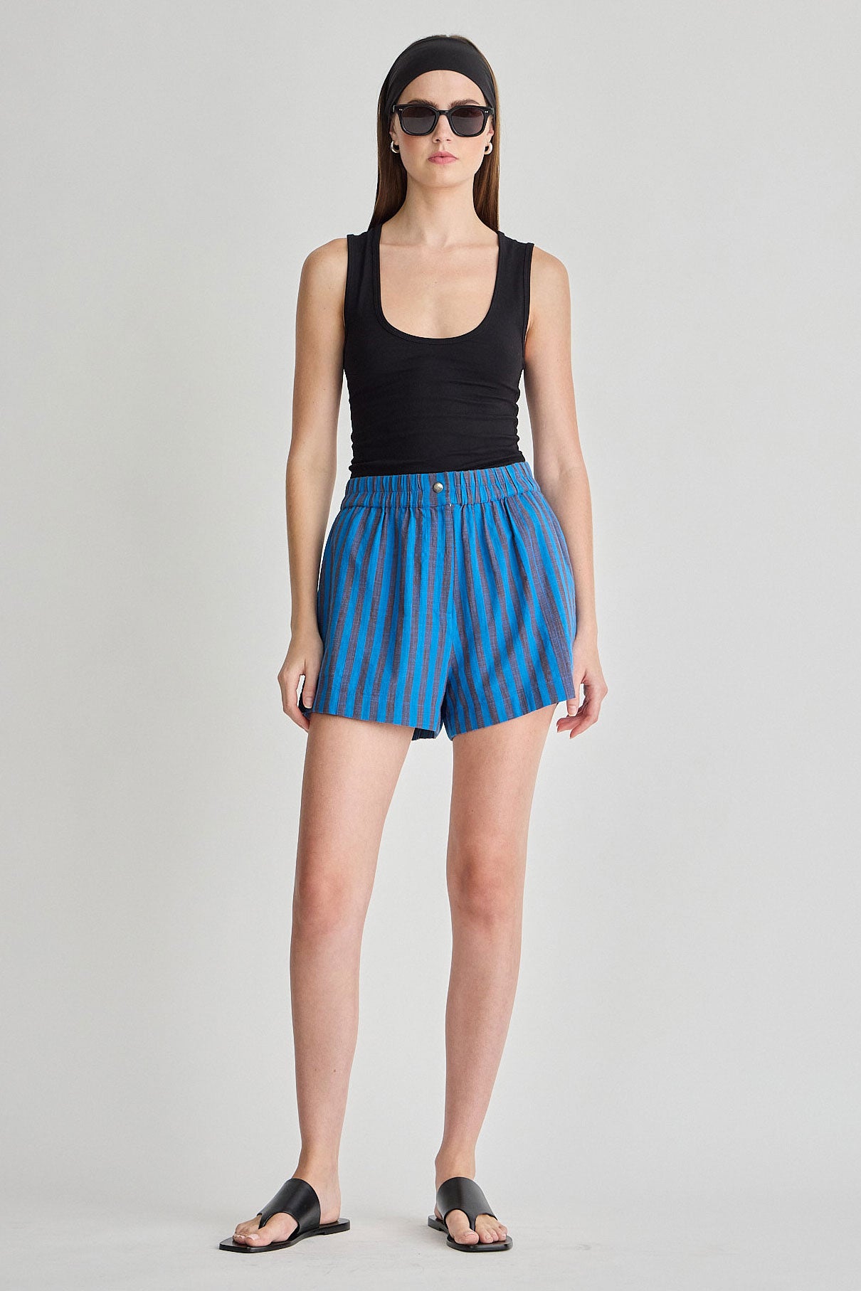 Mar short in blue pond stripe | Apiece apart | MARKET