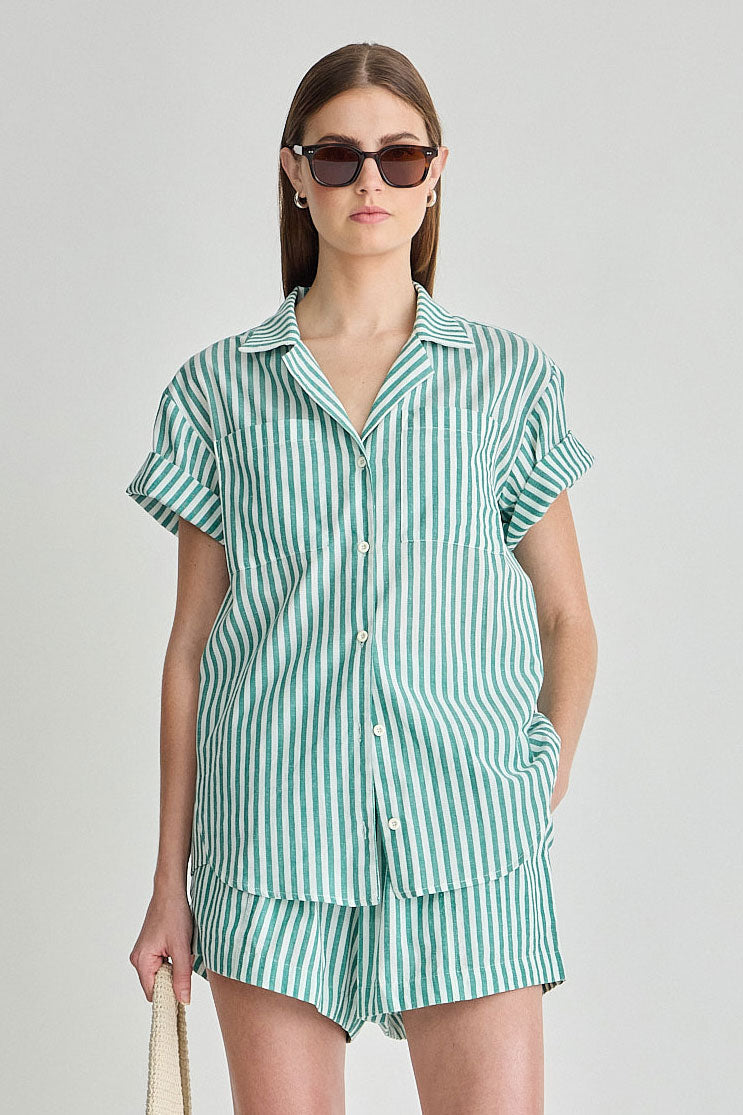 YARN DYE STRIPE GREEN