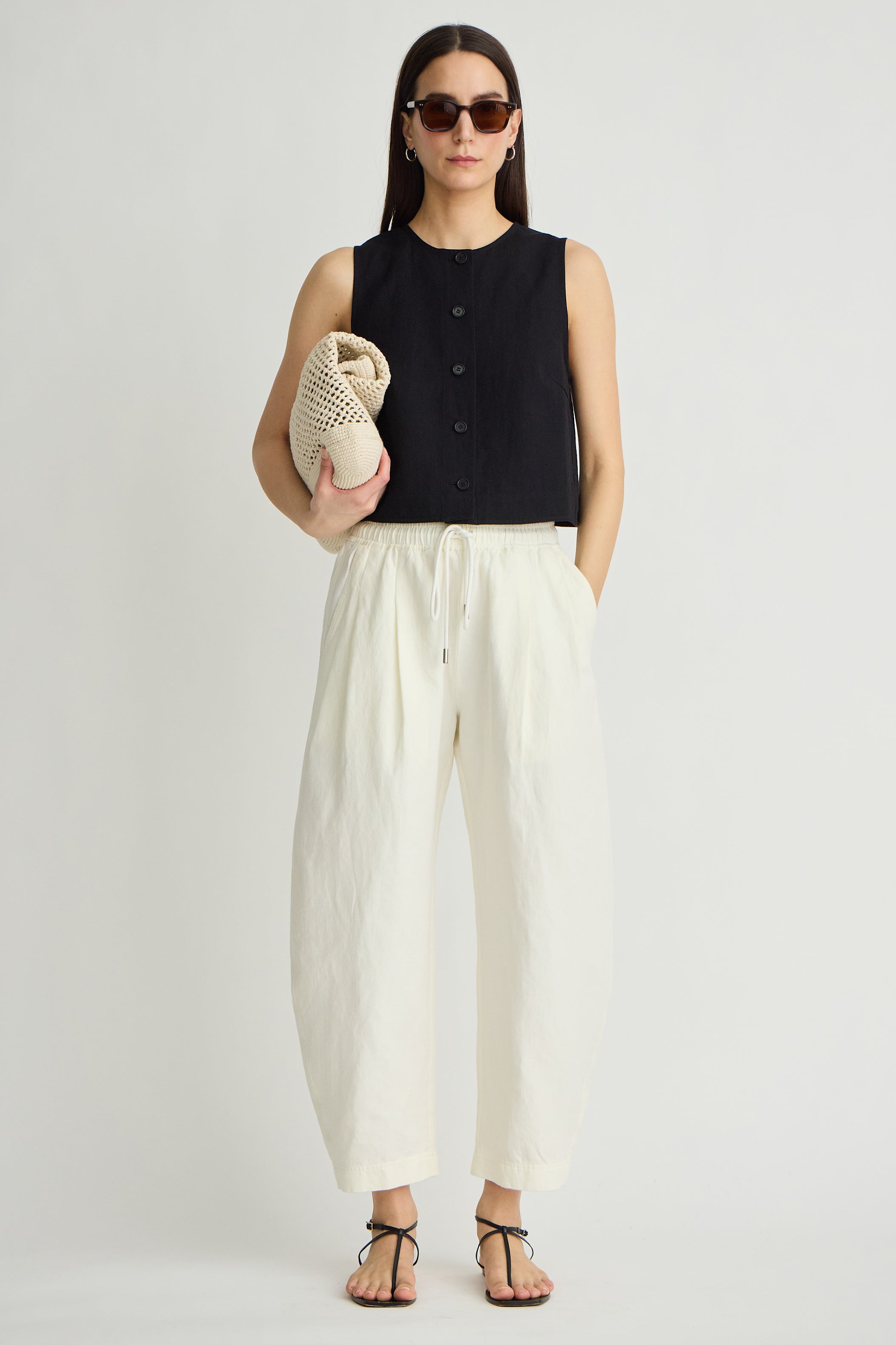 EVERYDAY PULL-ON PANT cream | Apiece Apart | MARKET