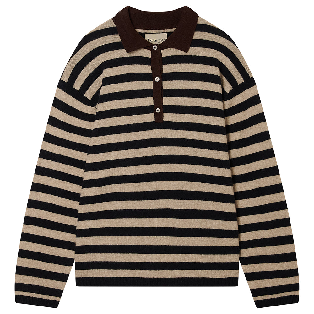 Rugby shirt navy/oat | Jumper | MARKET