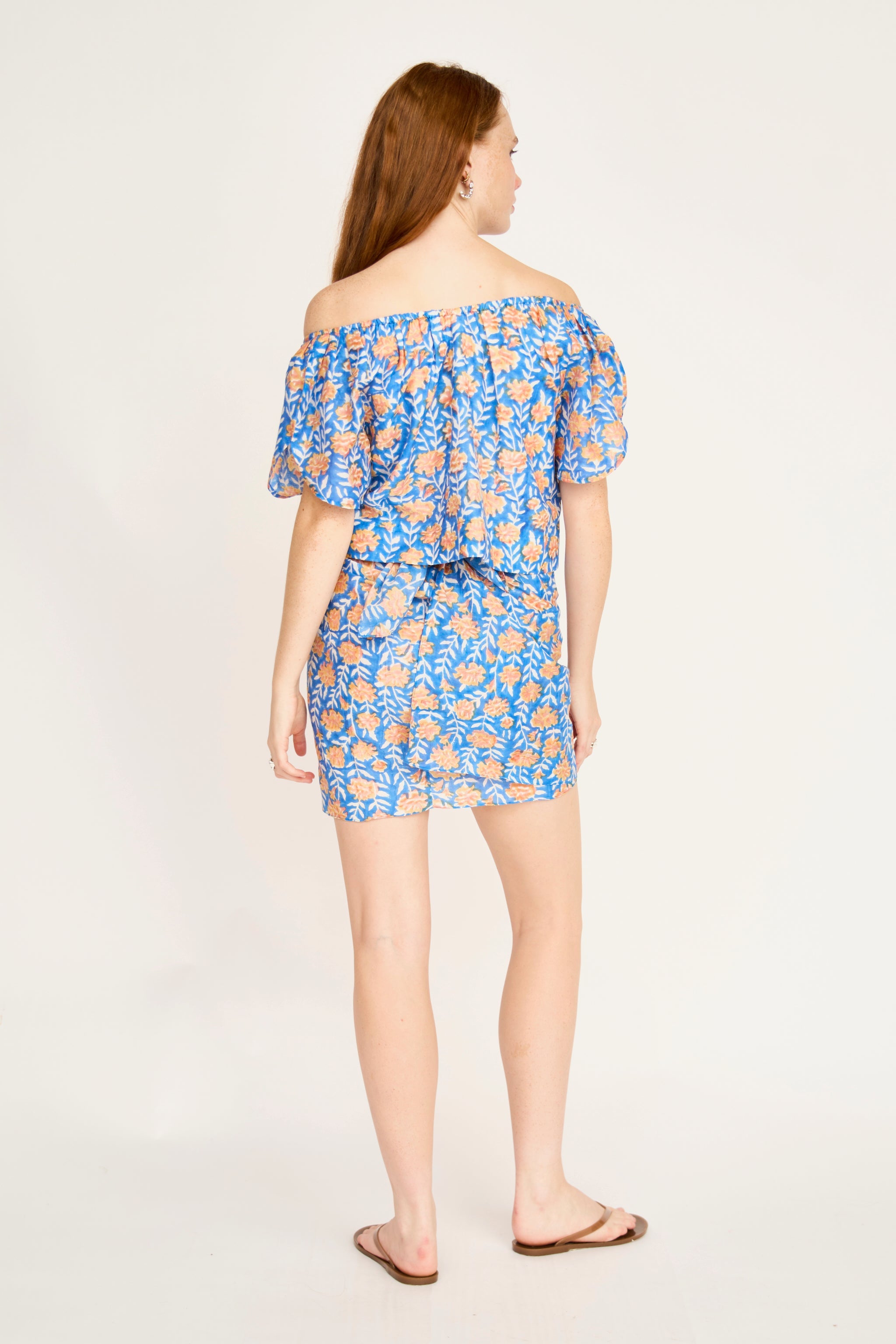 Capri Top in Tangerine Carnation | Mirth | MARKET