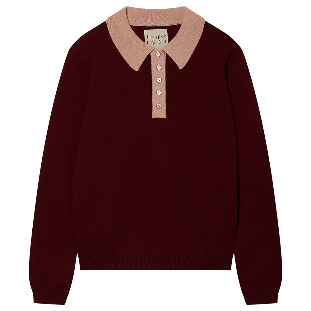 Contrast polo burg/blush | Jumper | MARKET
