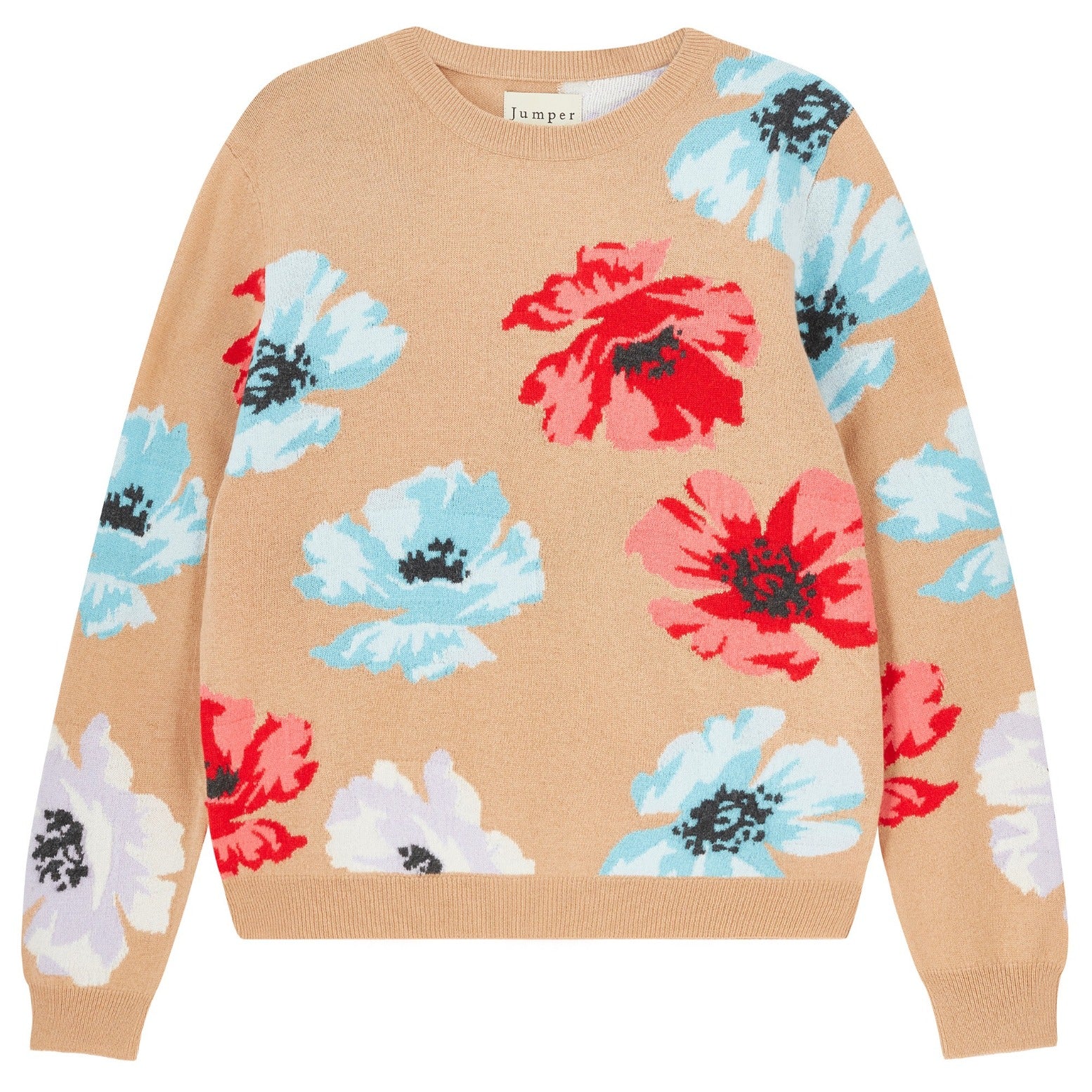 V1_Hazlenut_Multi floral pop crew hazelnut | Jumper | MARKET