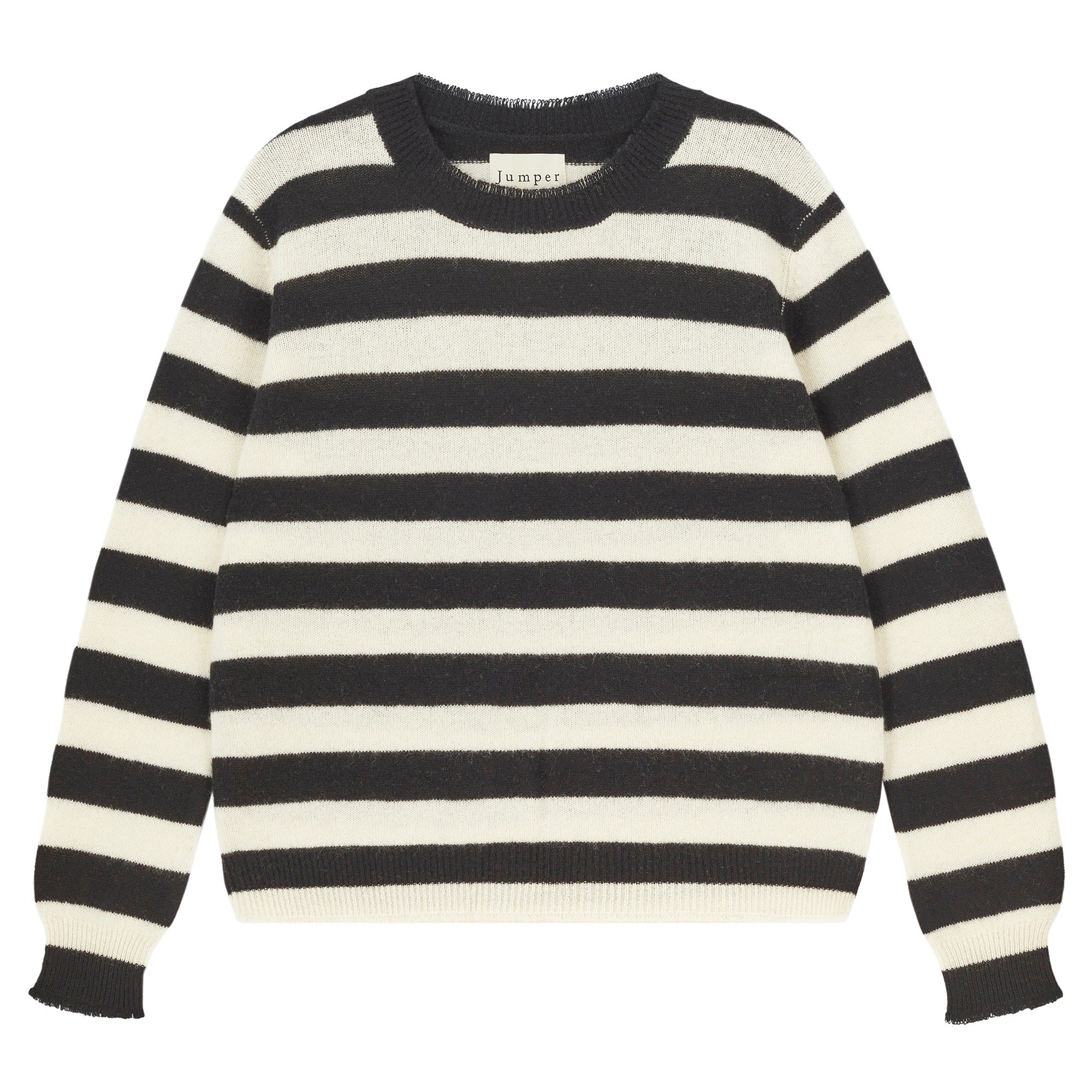 Stripe Distressed Crew fresh green/ opal | Jumper | MARKET