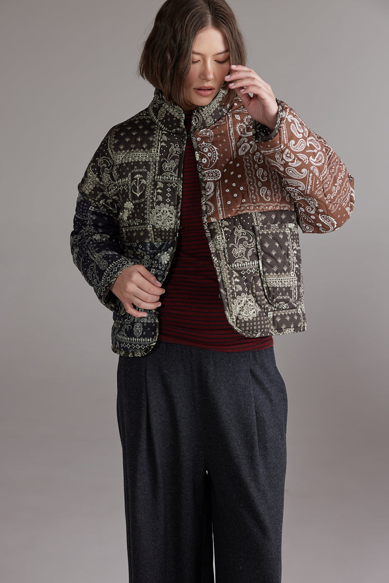 Cotton Patched Quilt Jacket
