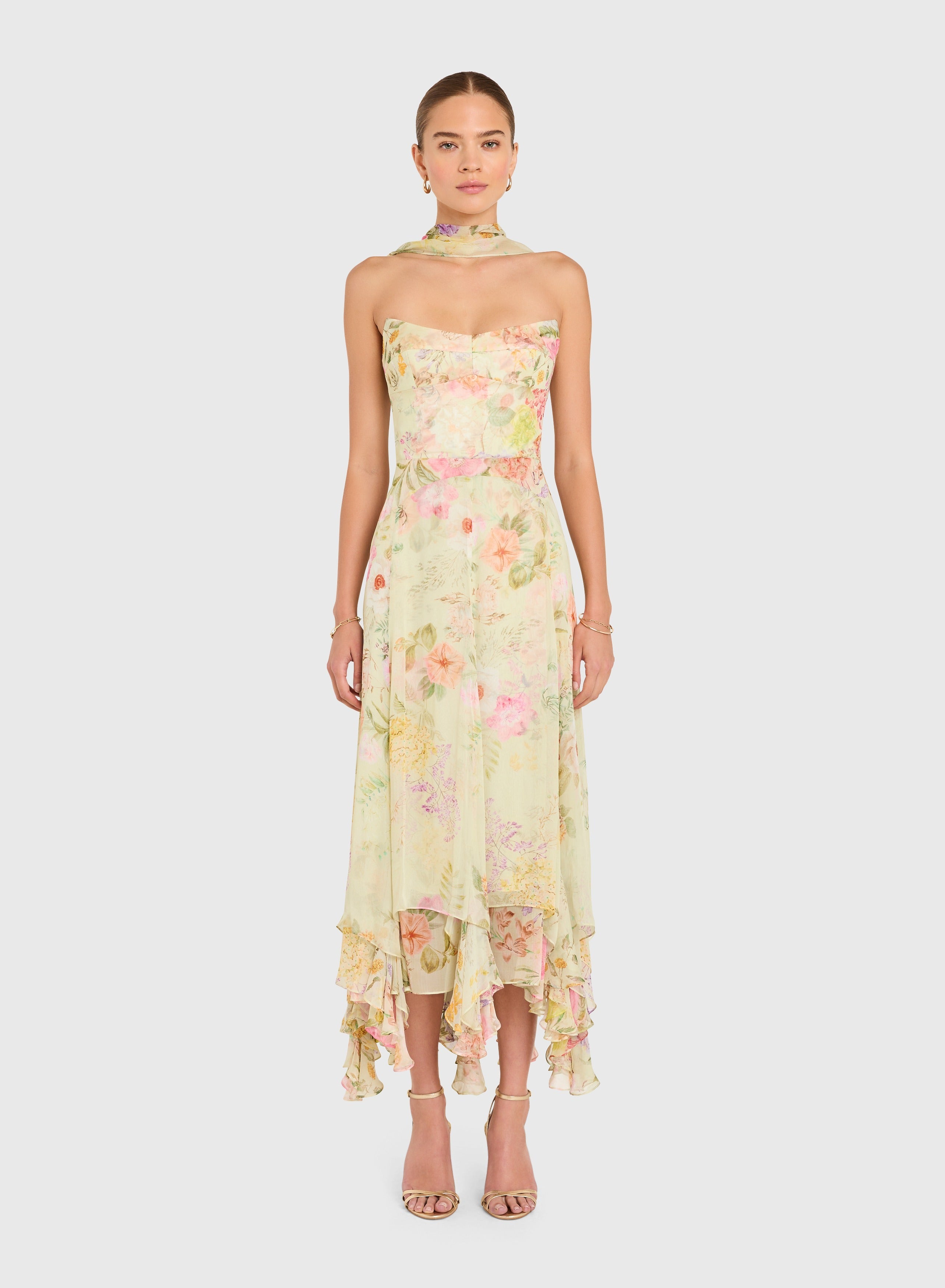 Monterey Dress With Scarf endivemulti | Amanda Uprichard | MARKET