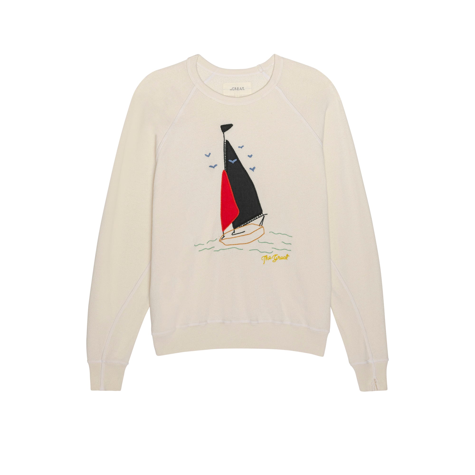 college sweatshirt w. sailboat applique | The Great | MARKET 
