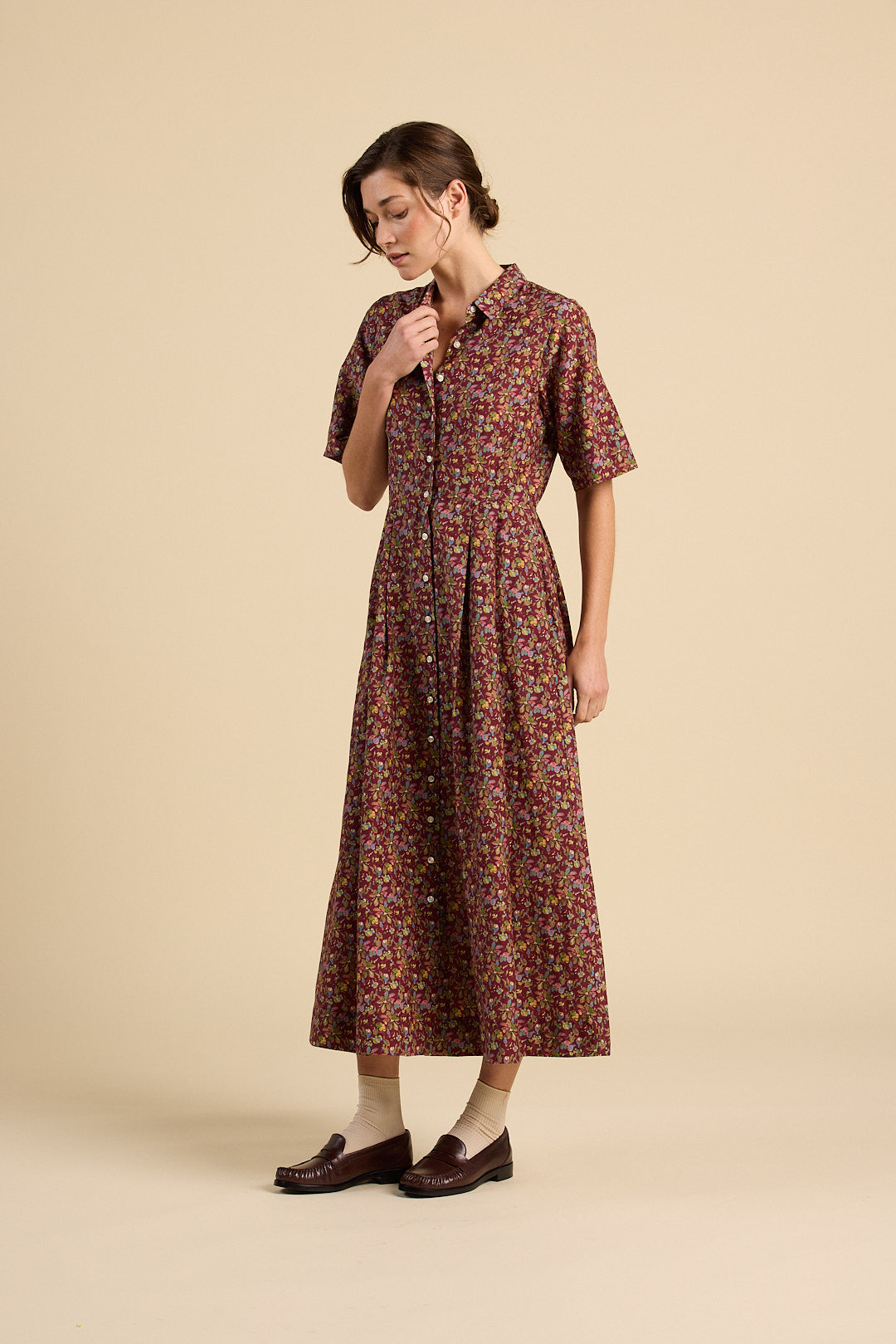 Aster Dress in brandied pear | Trovata | MARKET