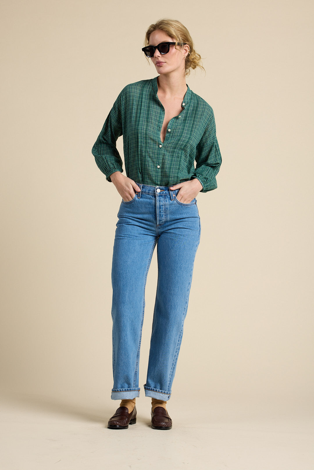 Jordyn Blouse Murin Tartan | Trovata | MARKET