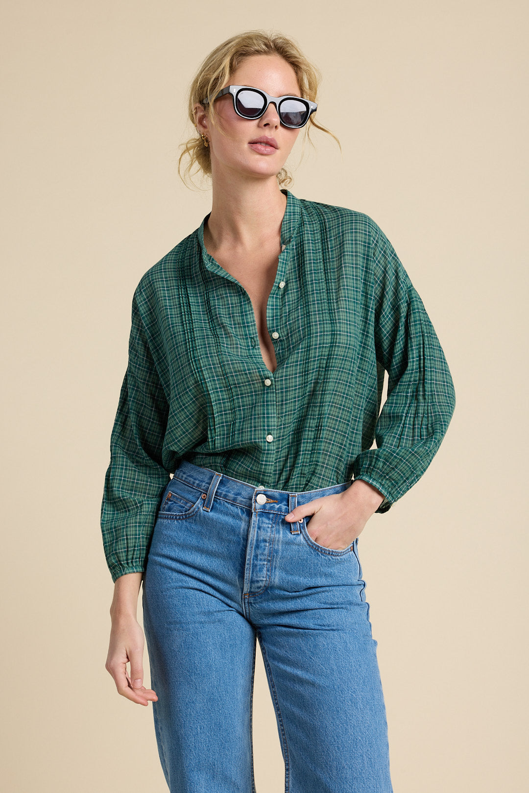 Jordyn Blouse Murin Tartan | Trovata | MARKET