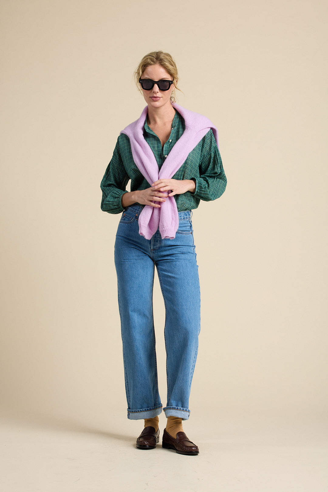 Jordyn Blouse Murin Tartan | Trovata | MARKET