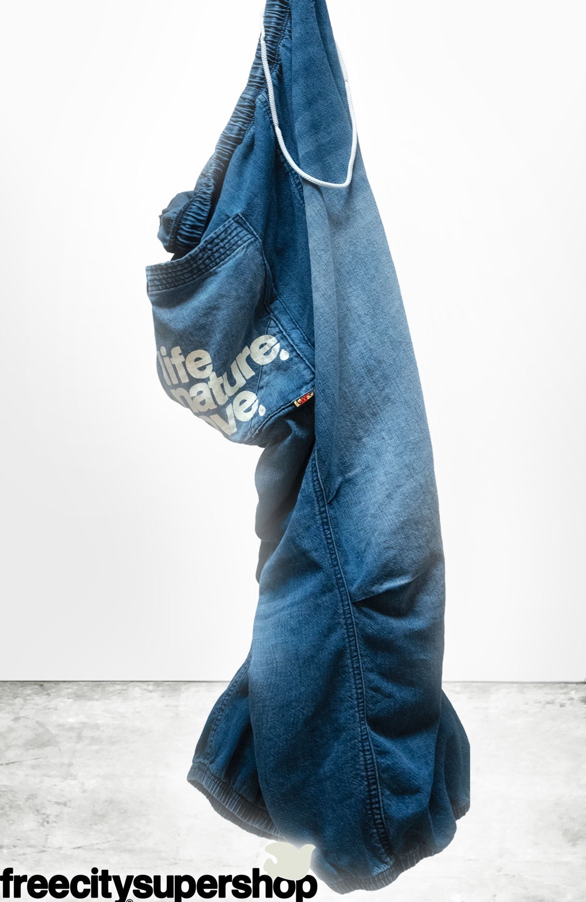 INDIGO WORKSHOP/UNIFORM LOOSE DRAWCORD BIGGY PANT | Freecity | MARKET