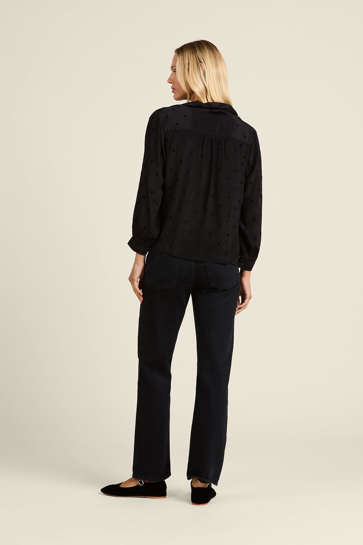 Yvonne Blouse Black Polka Dots | Trovata | MARKET