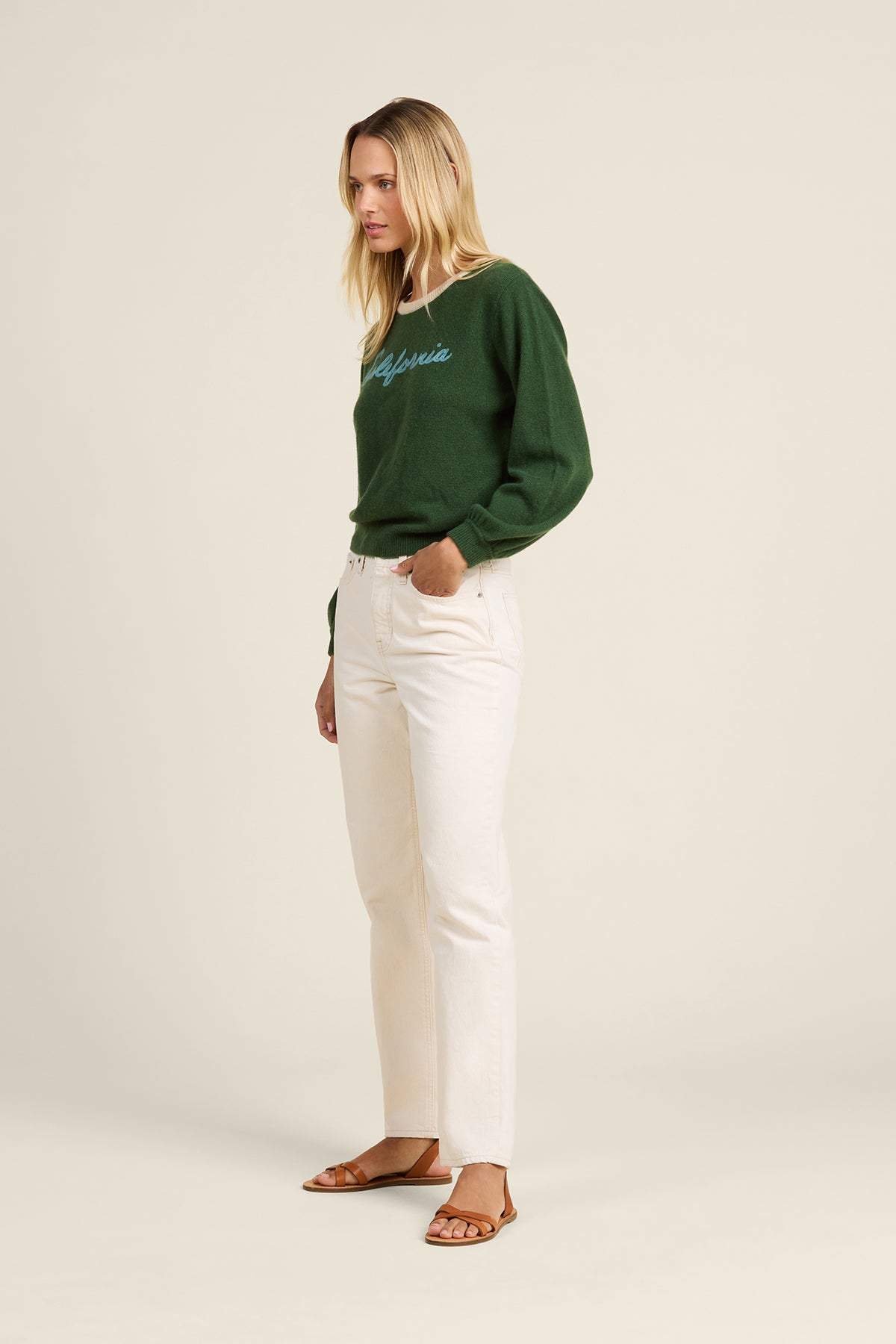 Ryann Sweater Green CA | Trovata | MARKET
