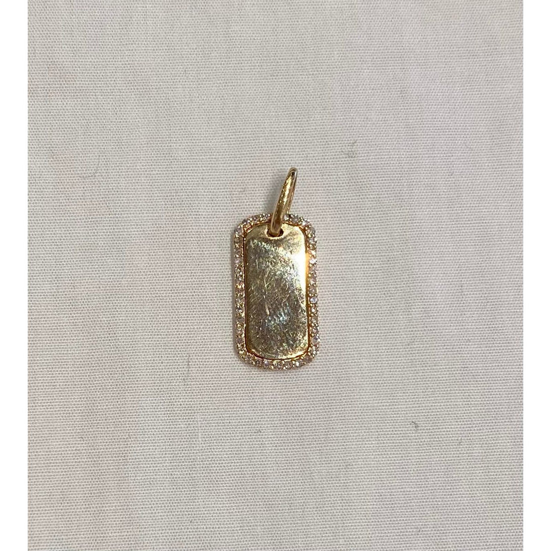 Engravable diamond edged tag
