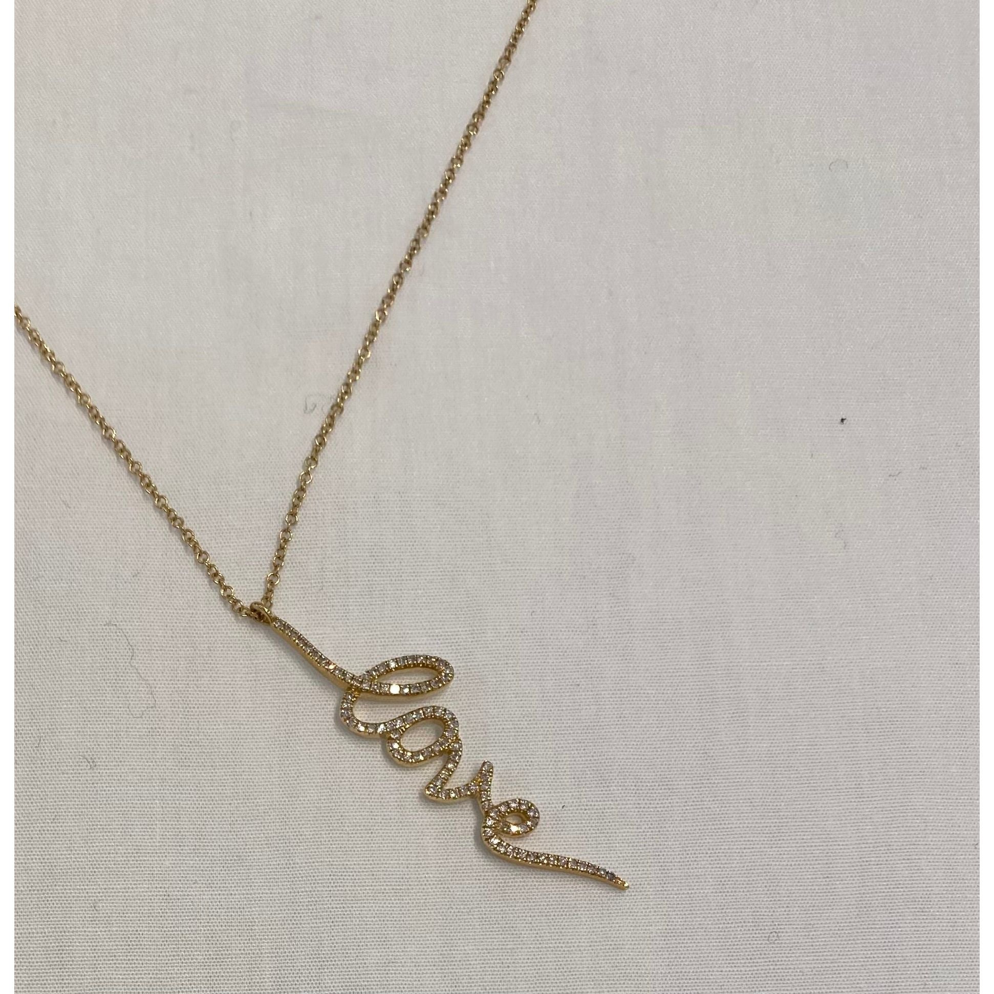 Gray Pave Love necklace