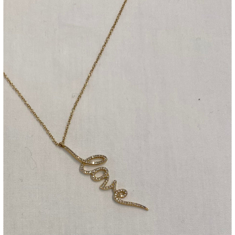 Pave Love necklace